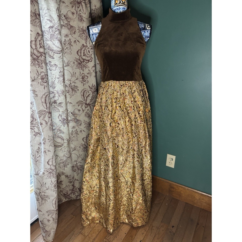 Handcrafted Dress w/Metallic Organza Bottom and Velvet Bodice, Holiday, Party